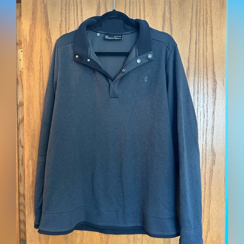 Under Armour Gray Golf Pullover Coldgear XL Loose Fit